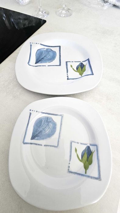 Zestaw talerzy porcelana