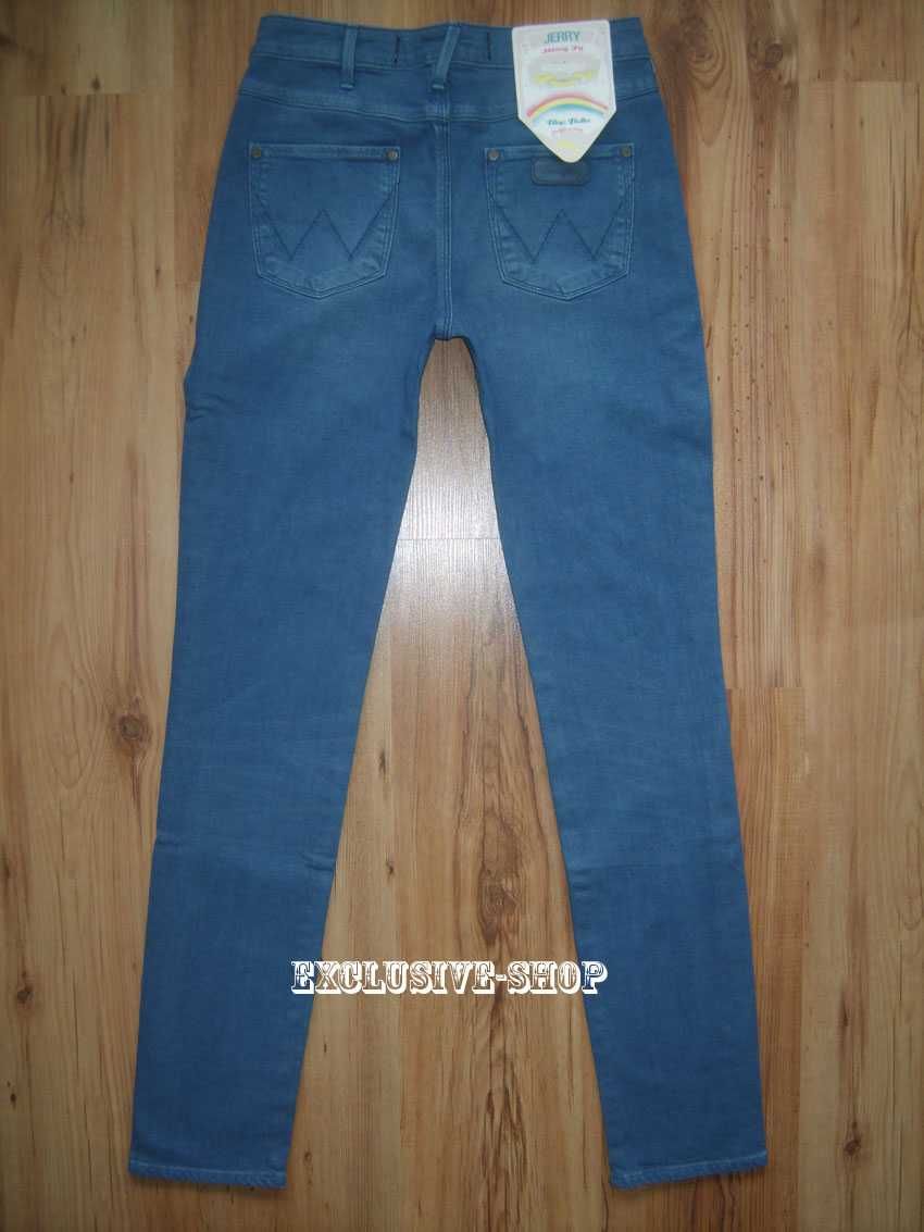 Spodnie granatowe damskie jeansowe Wrangler Jerry , W28 L34 pas 76 cm