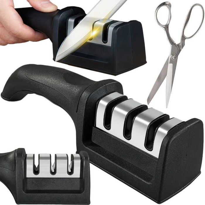 Ostrzałka Osełka Do Noży Nożyczek Kuchennych Trójfazowa Do Ostrzenia