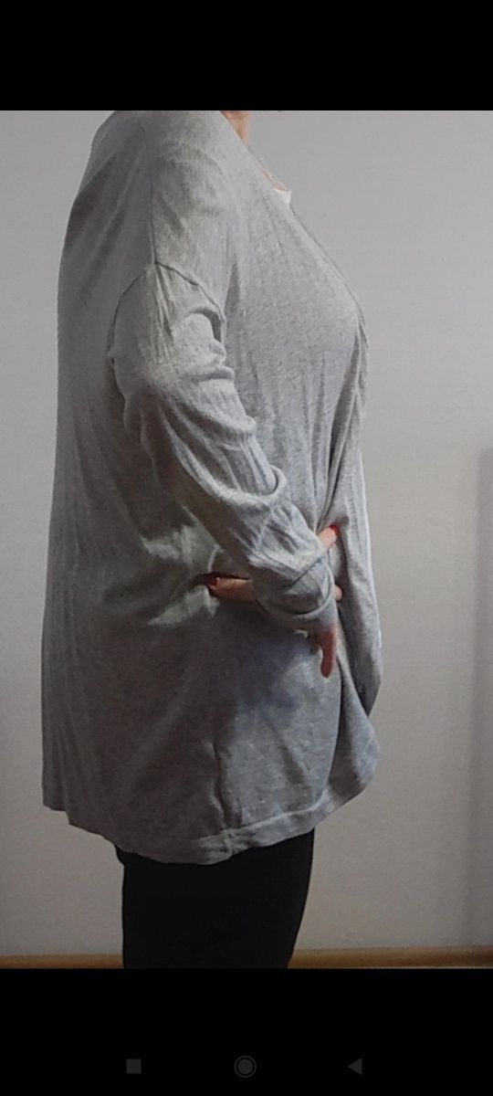 Sweterek/kardigan/ szary luźny r. XL, C&A