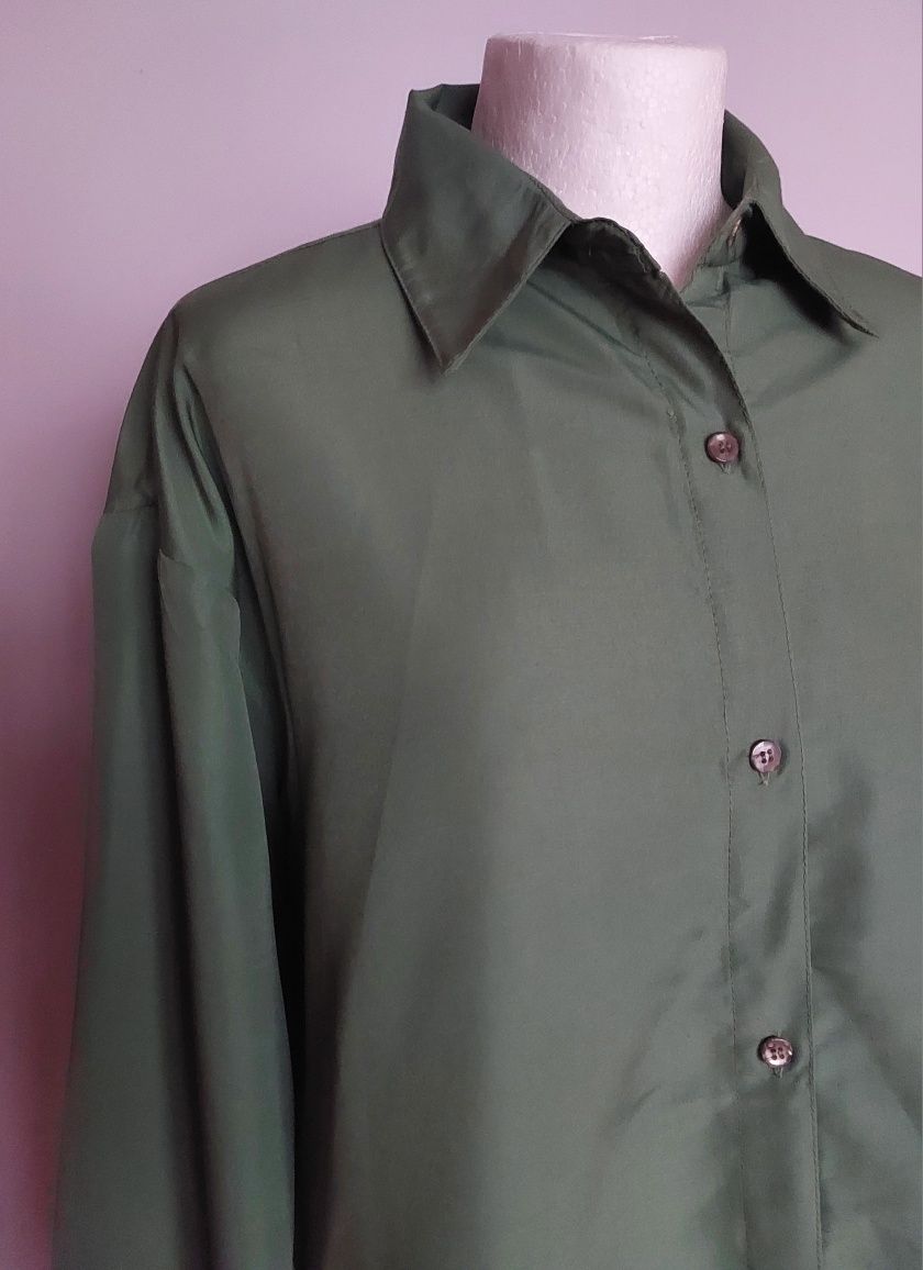 Nowa Koszula Uniti zielona oliwkowa XXL/44/16 unisex oversize