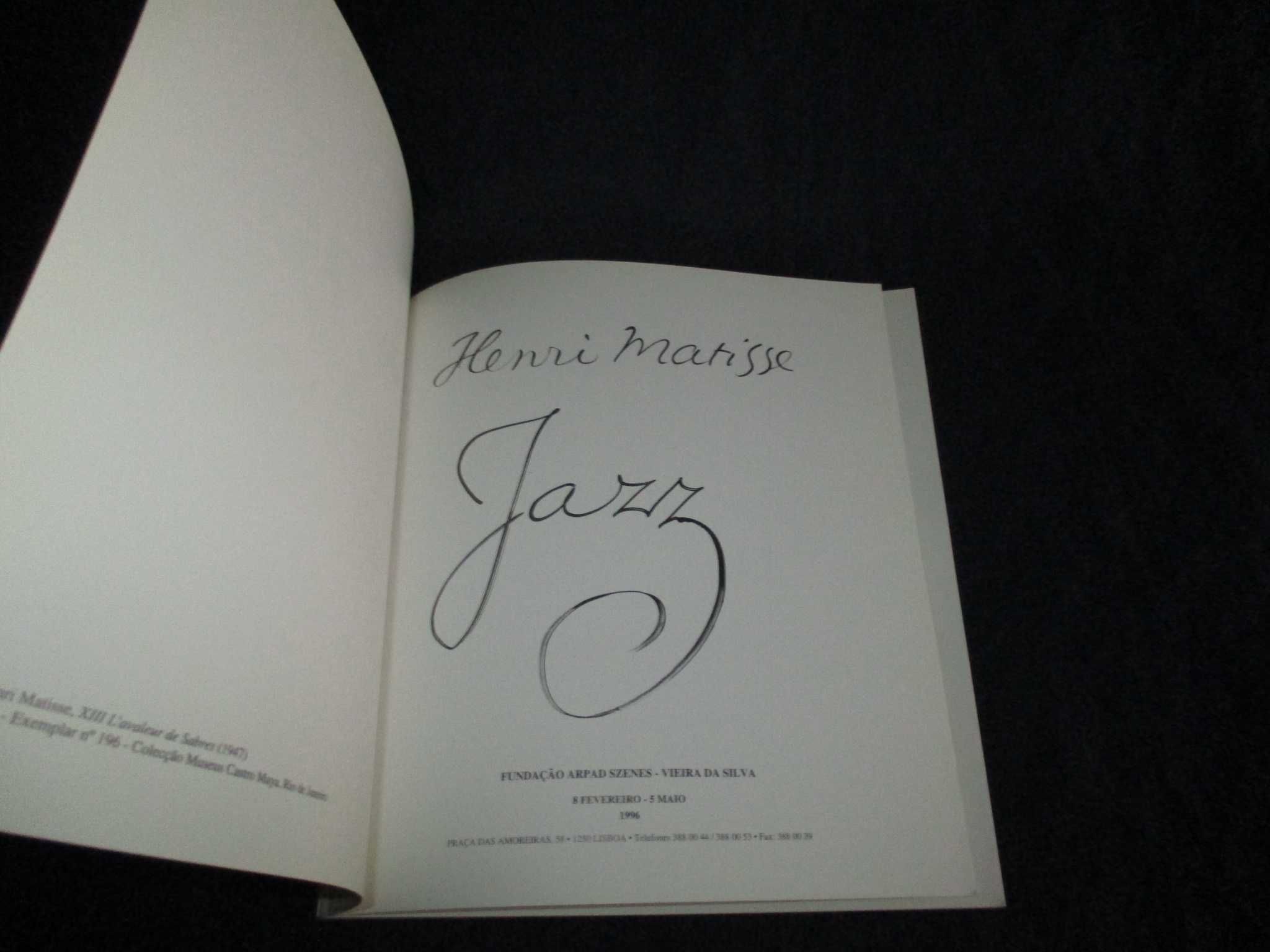 Livro Henri Matisse Jazz Fundação Arpad Szenes - Vieira da Silva