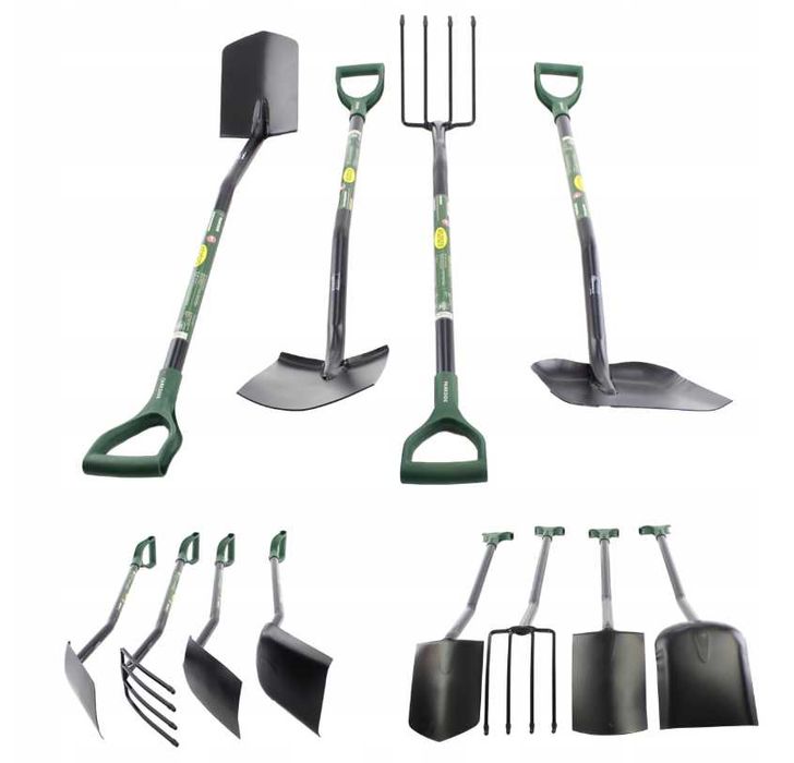 Набір садових інструментів 4 шт. Parkside лопати, вила, совкова лопата