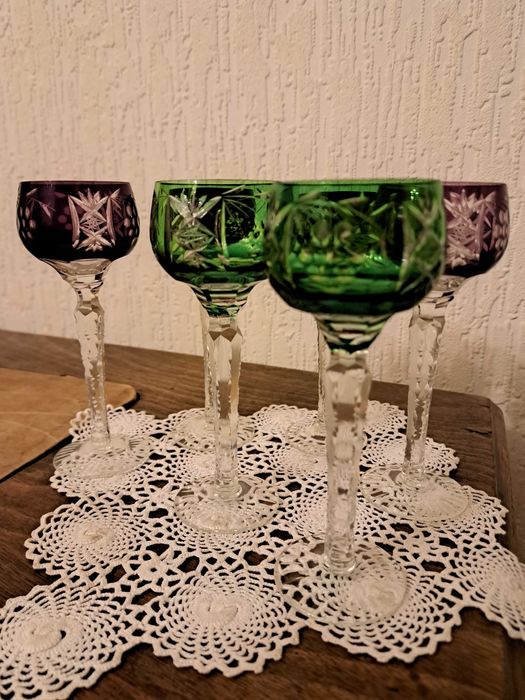 Kryształowe kieliszki do wina kolor 6 szt