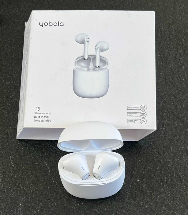 Słuchawki Bezprzewodowe Douszne Yobola T9 białe