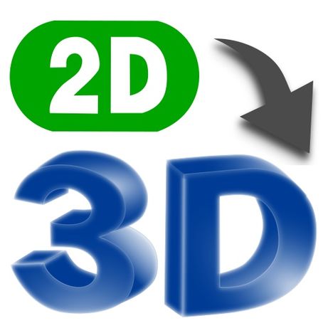 Перетворення 2d об'єкта в 3d(по фото)
