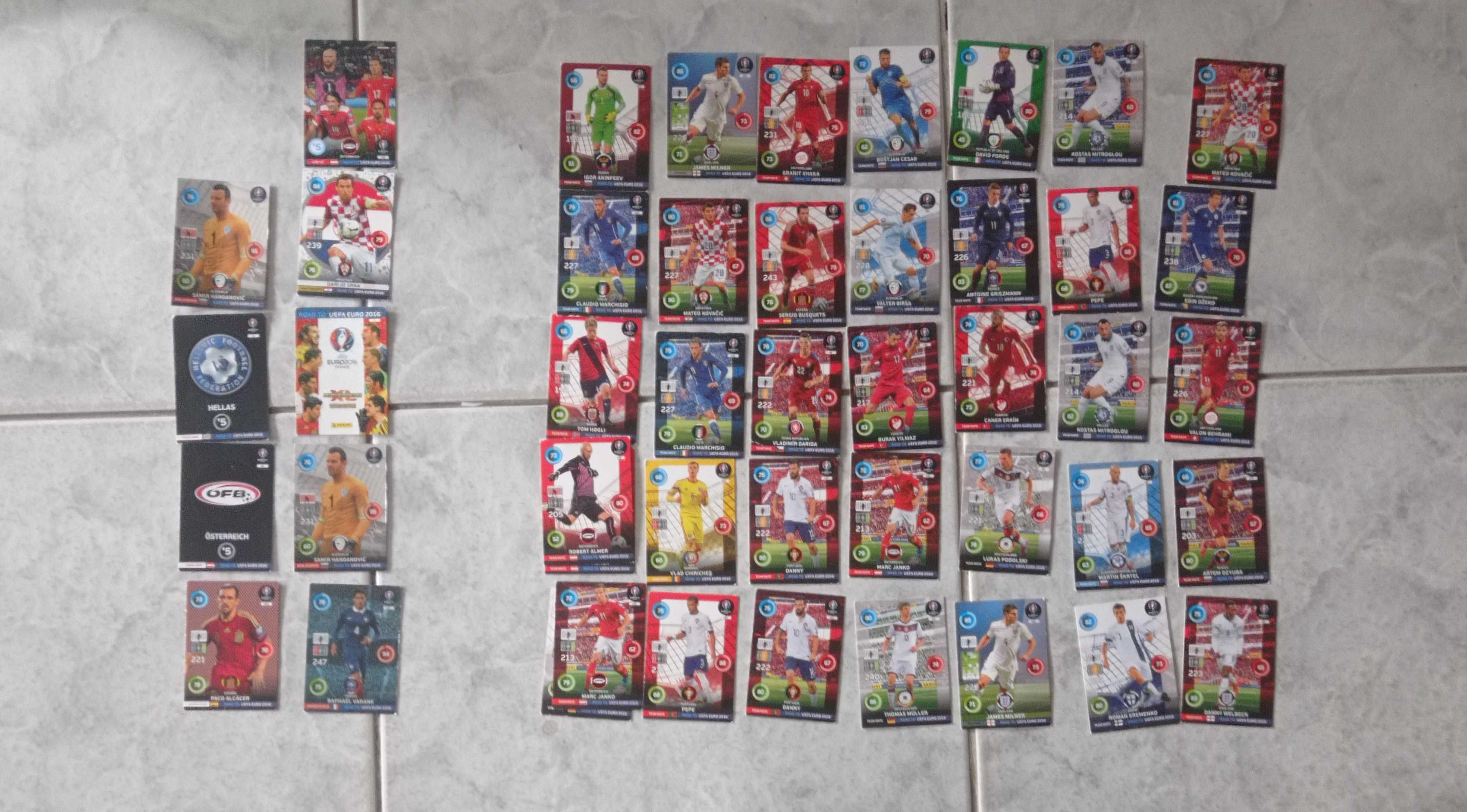 Panini EURO 2016 UEFA; wszystkie karty z moich ogłoszeń za 350zł