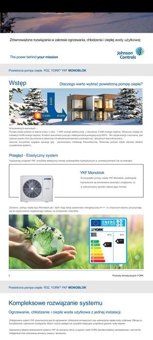 Pompa ciepła york 12kw Faktura vat  23%