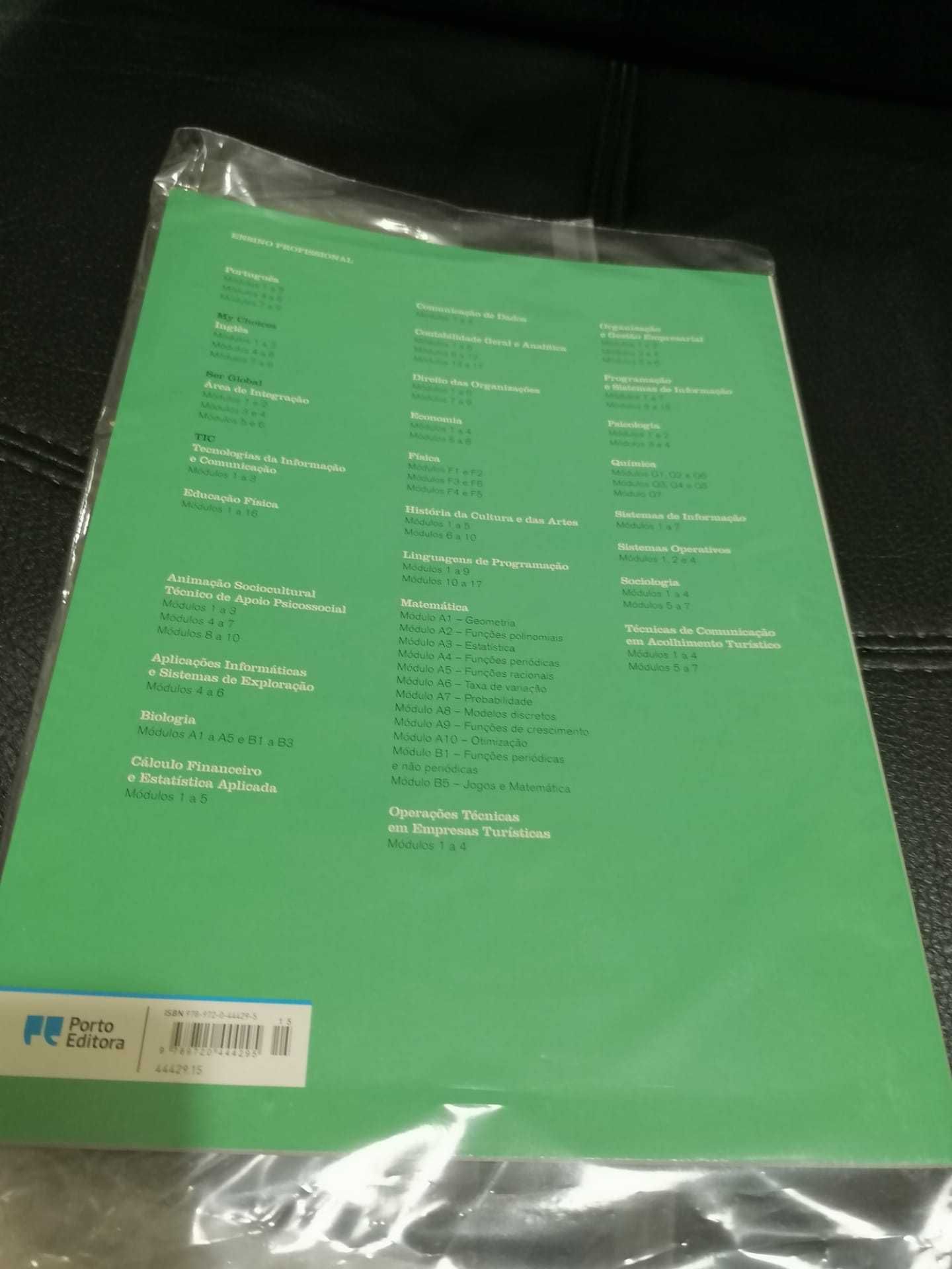 Livros Matemática  A8, A9 , A10 Ensino Profissional - Nunca usados