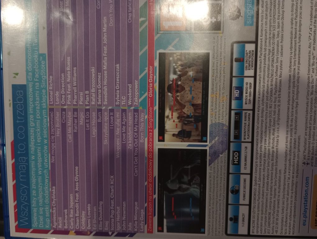 PS4 Singstar Mistrzowska Impreza PlayStation 4