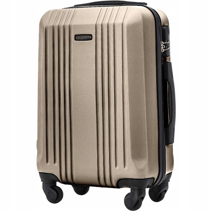 Walizka WINGS KESTREL Kabinowa 20" 38L ABS Na Szyfr 4 Kółka SZAMPAN