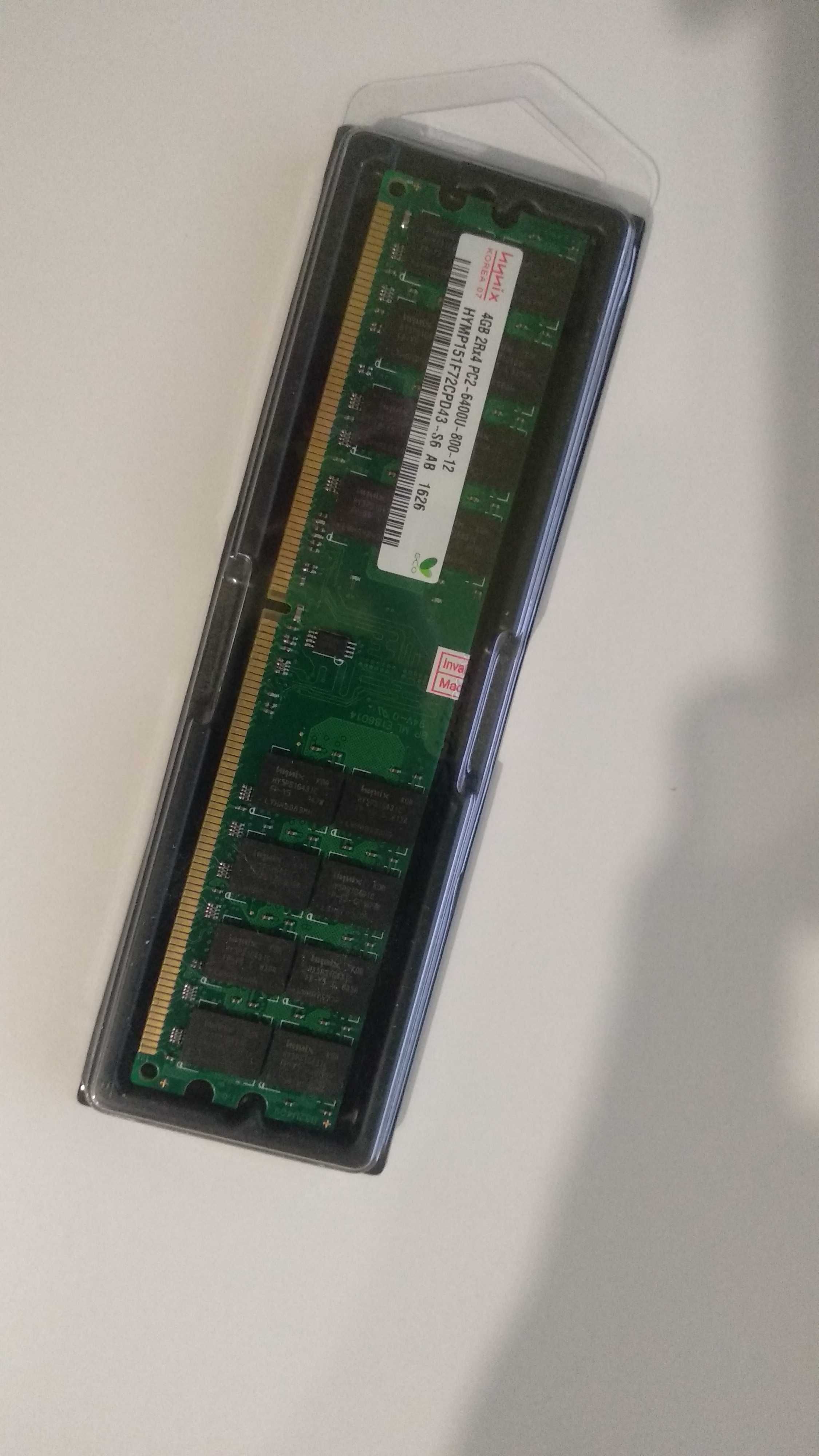 RAM DDR (Kingston, ADATA), DDR2 (Hynix), DDR4 (AMD)