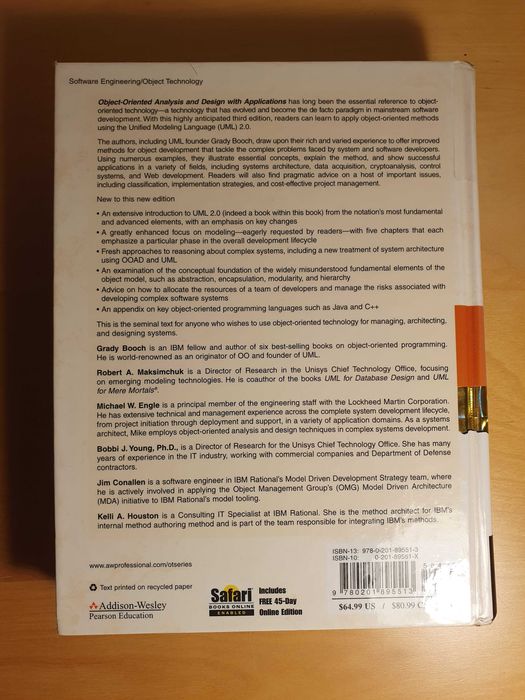 Livro Object-Oriented Analysis and Design with Applications - 3rd Ed.