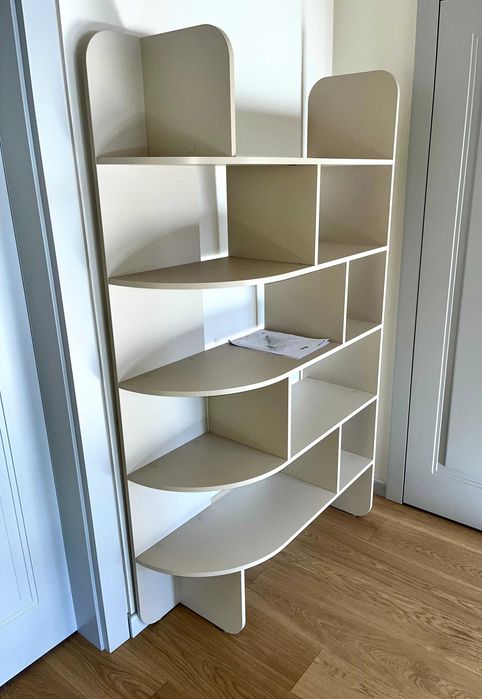 SELSEY regał Contle beż piaskowy 102 cm wysoki