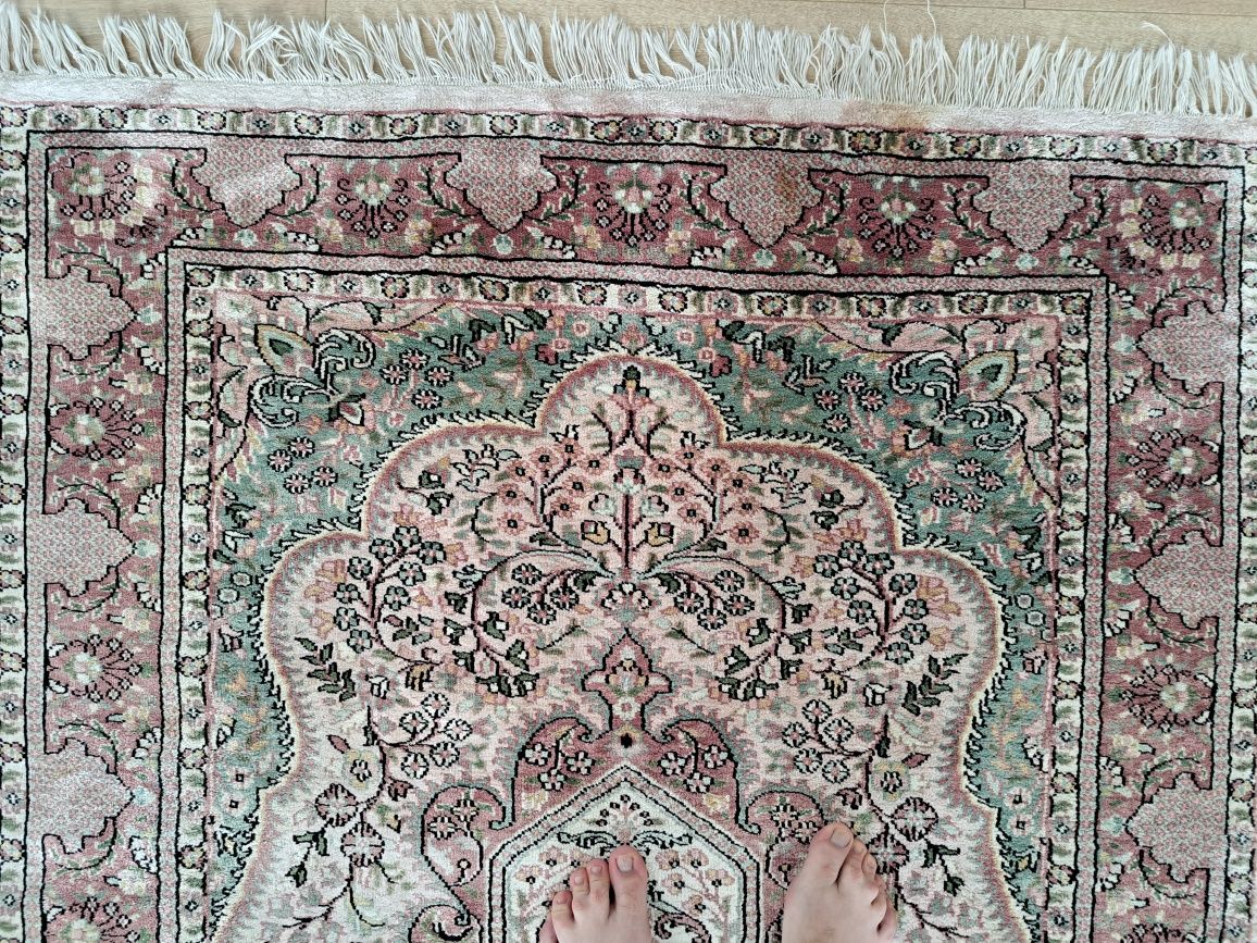 Przepiękny jedwabny ręcznie tkany dywan 125x195cm nr1466