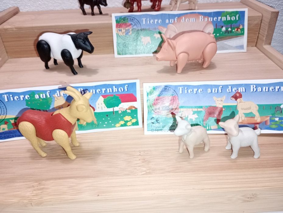 Figurki z kinder niespodzianki z serii zwierzęta gospodarskie