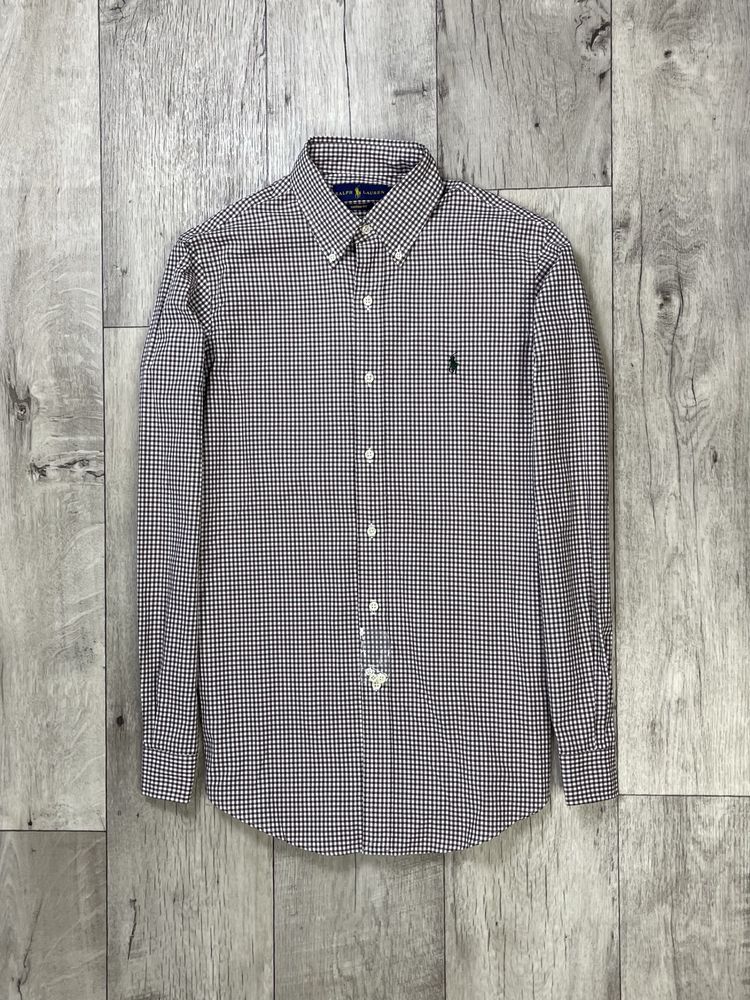 Ralph Lauren Custom Fit рубашка S размер с длинным рукавом клетчатая