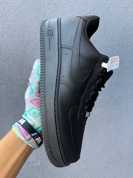 Кросівки Nike Air Force 1 Black , Найк форс чорні , чоловічі кросівки