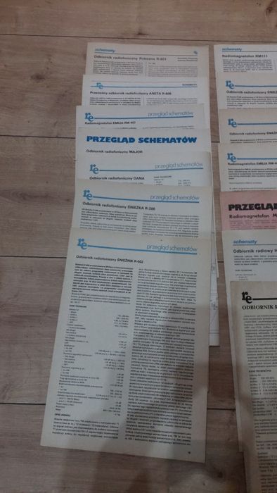 Schematy,instrukcje Unitra, Diora,Eltra,cena za całość