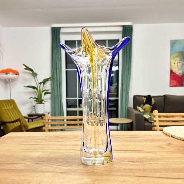 Wazon czeskie szkło Karel Zemek Egermann nowoczesny design