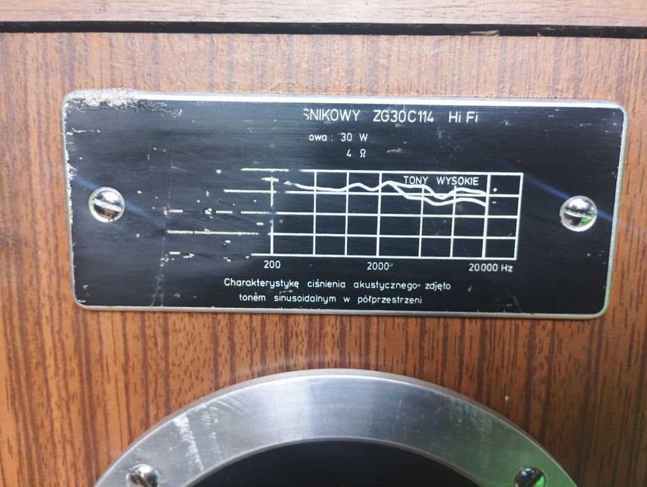 Unitra Tonsil kolumna głośnikowa ZG 30 C114Hi-Fi 30W PRL