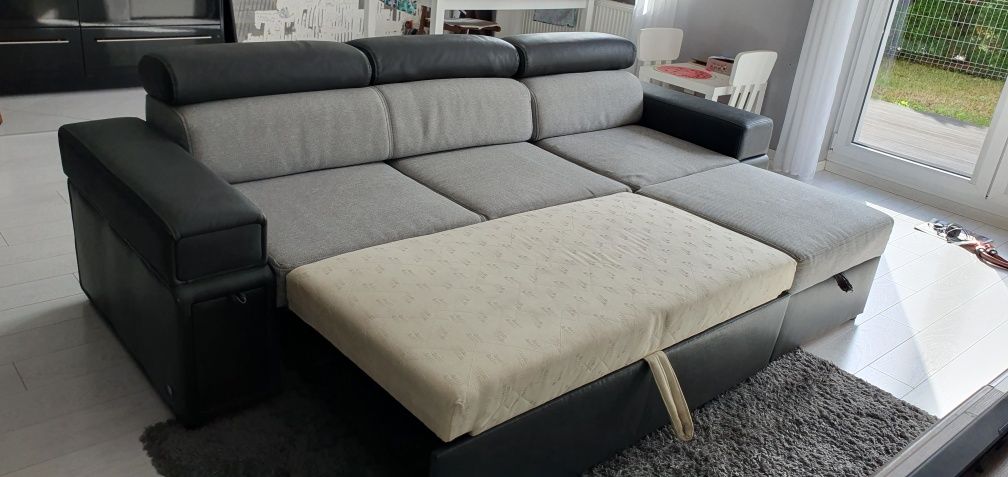 Sofa narożnik kanapa salon + pufa