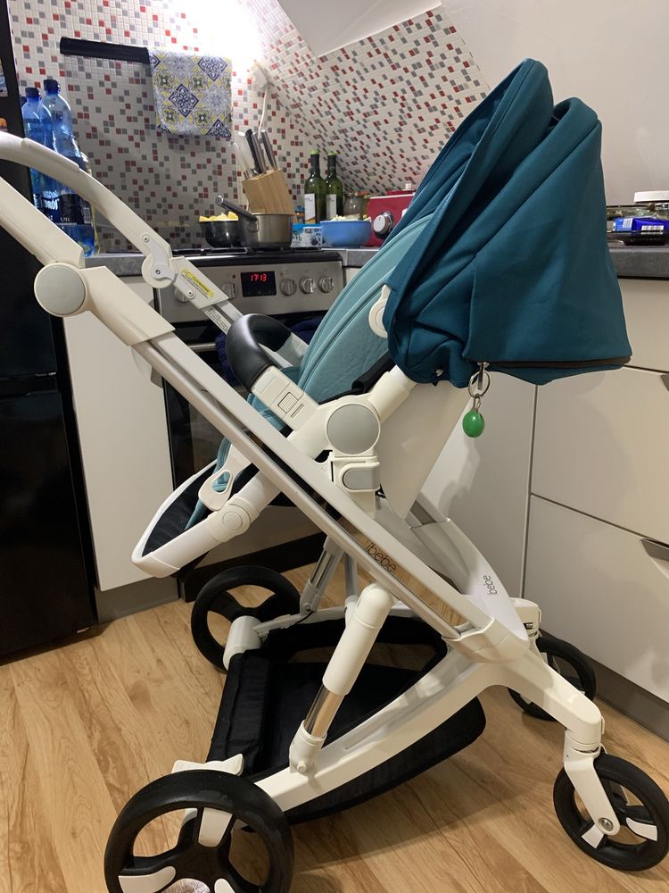 Wózek  2w1 z elektonicznym  hamulcem ibebe Stop