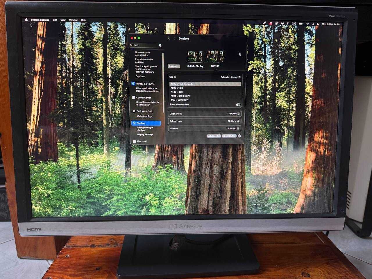 Monitor Gateway FHD2401 24" Full HD HDMI / VGA / DVI