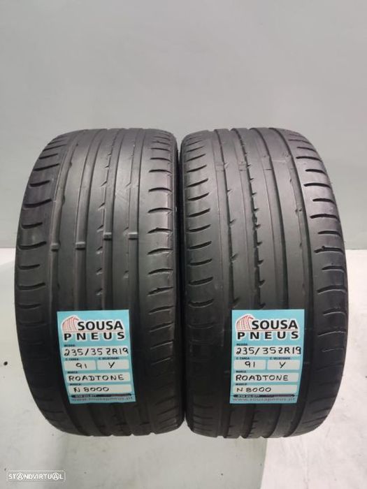 2 pneus semi novos 235-35r19 roadstone - oferta dos portes