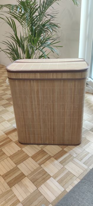 Bambusowy kosz na pranie 100l