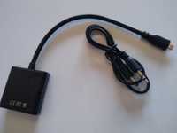 Micro HDMI para VGA + cabo audio