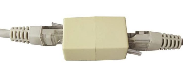 Łącznik Modularny Beczka Adapter Wtyku Rj45 8P8C, 2 sztuki