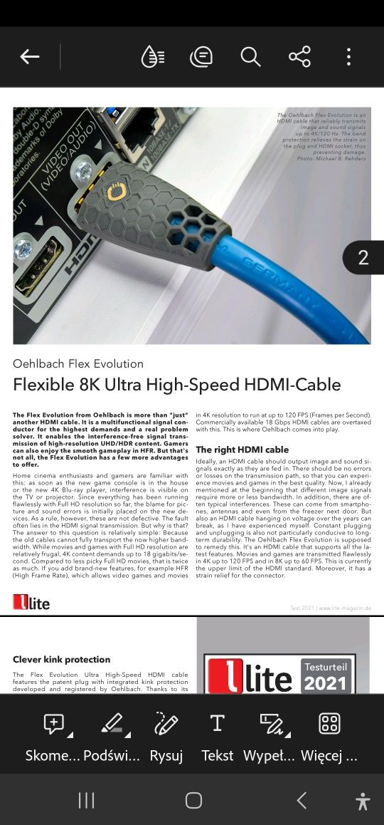 Kabel HDMI Oehlbach 2m