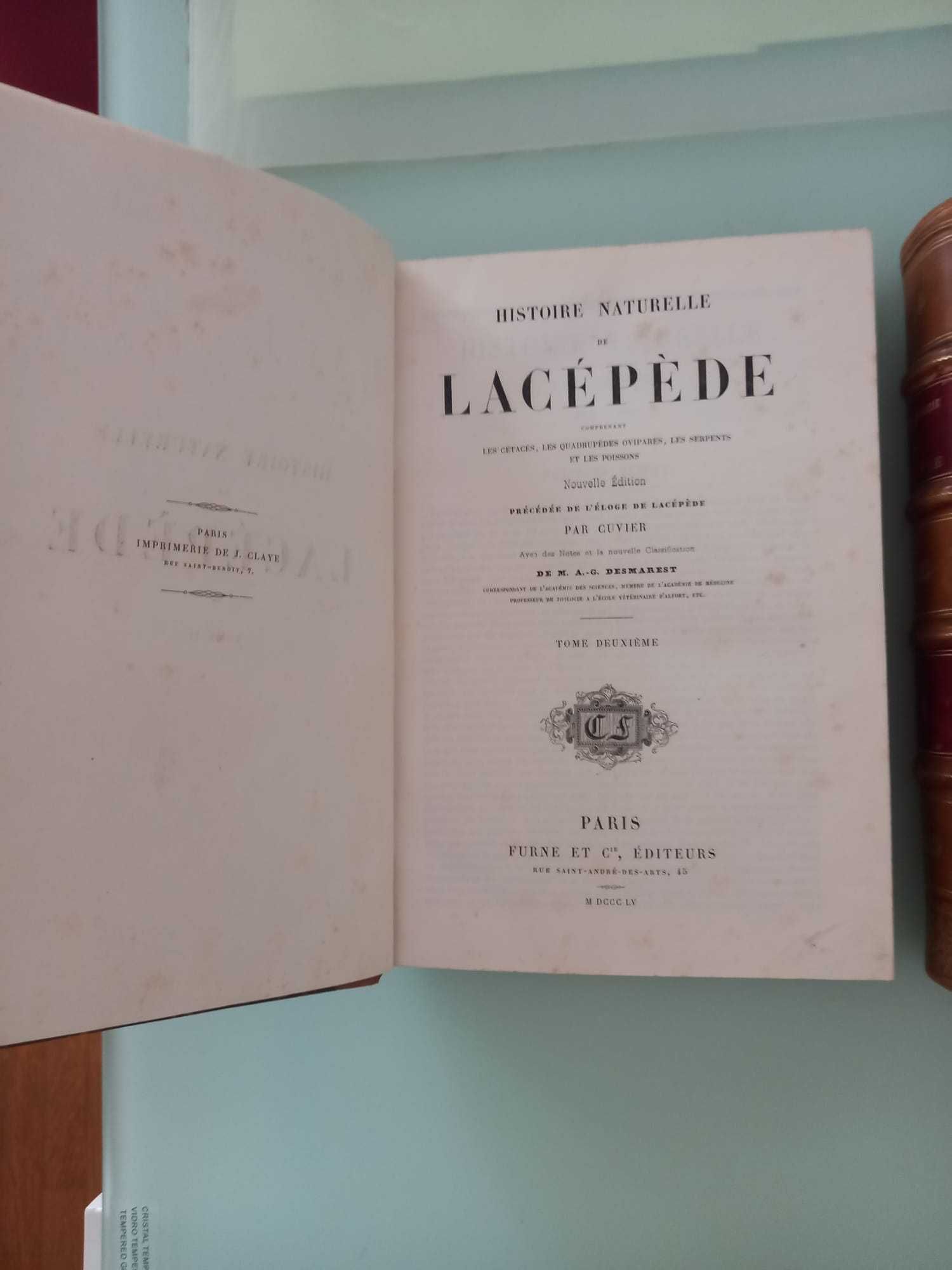 História Natural do LACEPEDE, vol I e II,  1885