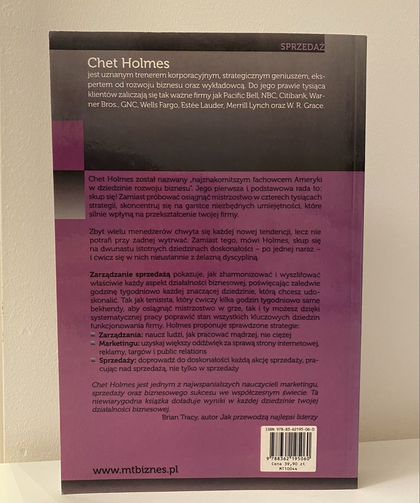 Książka Zarządzanie sprzedażą Praktyki najlepszych - Chet Holmes