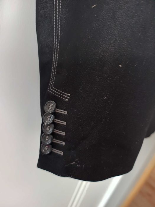 ciemna czarna męska marynarka żakiet czarny męski garnitur 54 nawesele