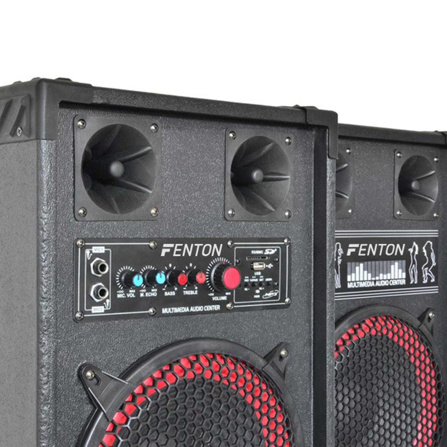 Zestaw kolumn aktywna+pasywna Fenton SPB-10 USB/SD