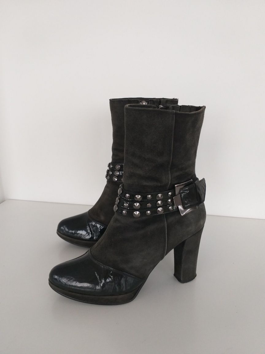 Buty botki skórzane Baldowski w rozmiarze 37