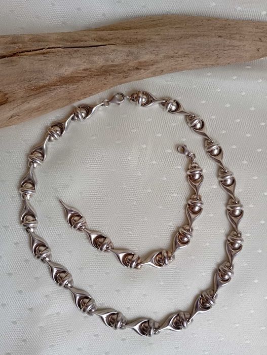 Komplet srebrny Naszyjnik i bransoletka