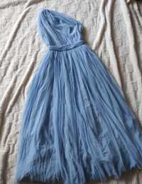 Красива блакитна вечірня пишна сукня від ASOS.