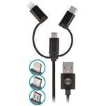 Kabel microUSB iphone typ C nylon 3w1 Forever czar