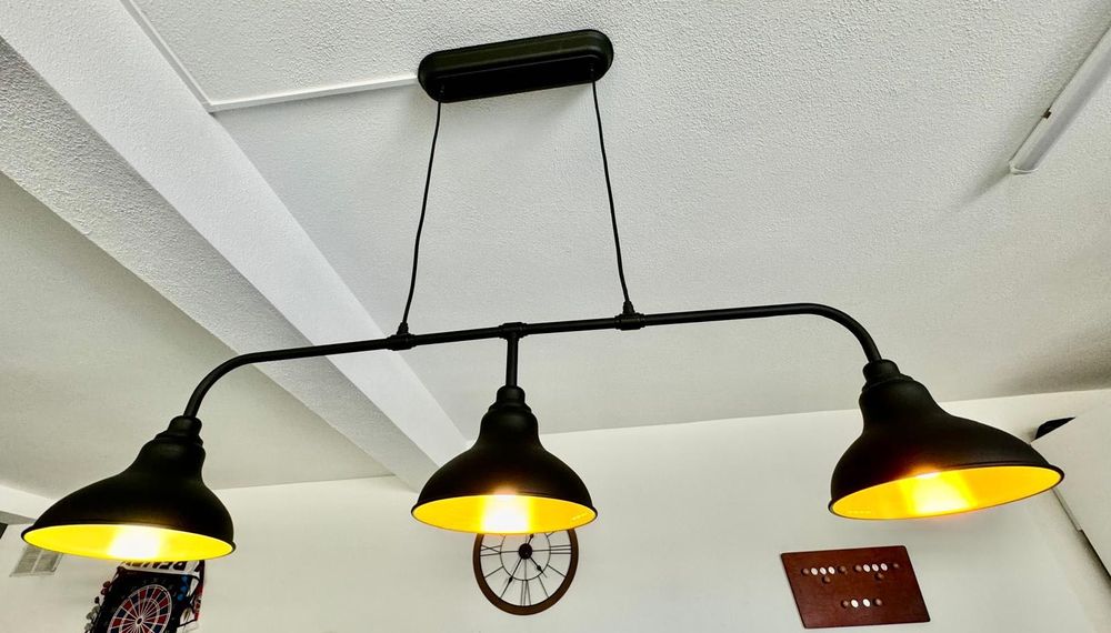 Bilhar 3 tabelas - carambola/ marcador de pontos/ candeeiro