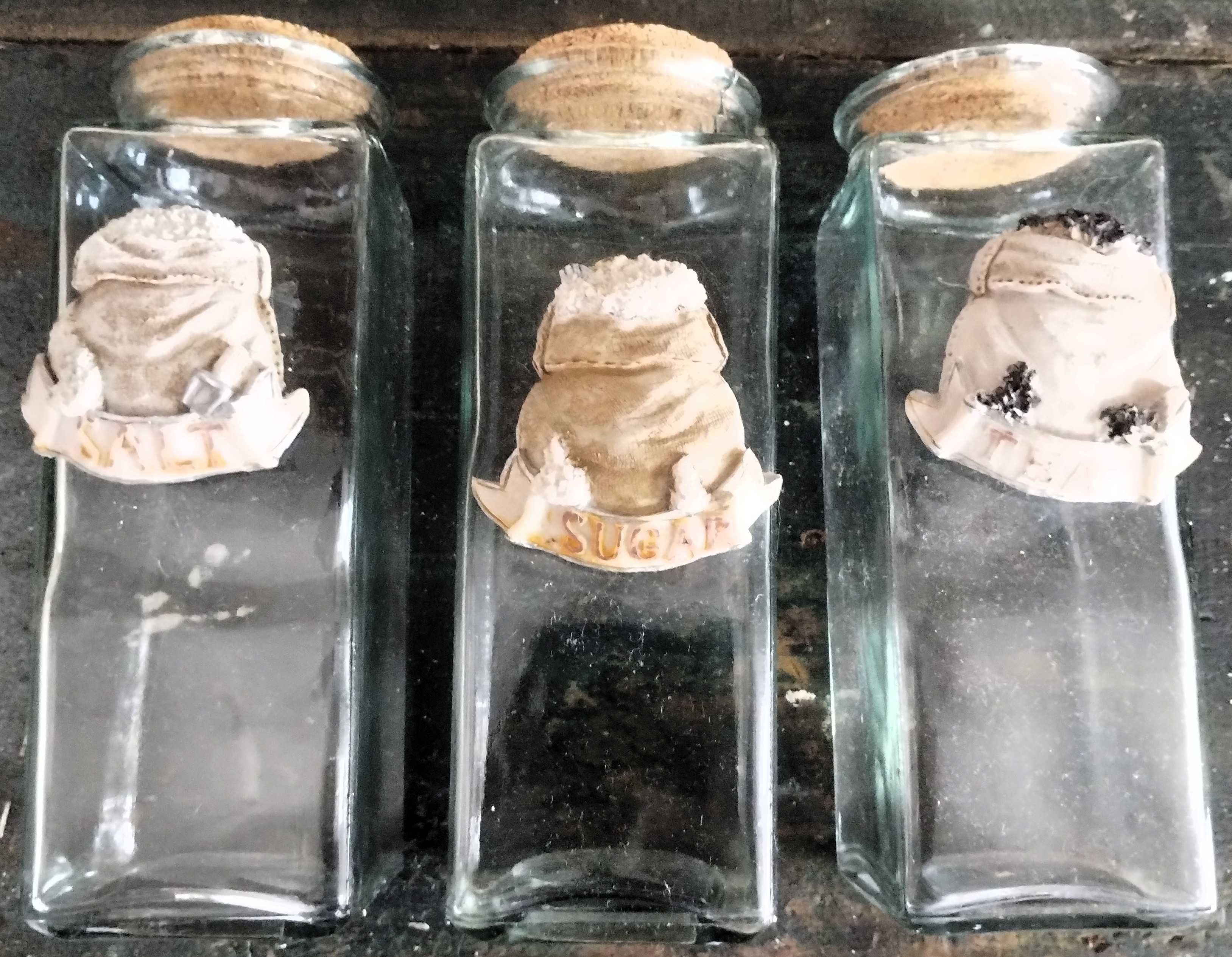 Conjunto 3 Frascos Cozinha Vidro Cortiça Grandes