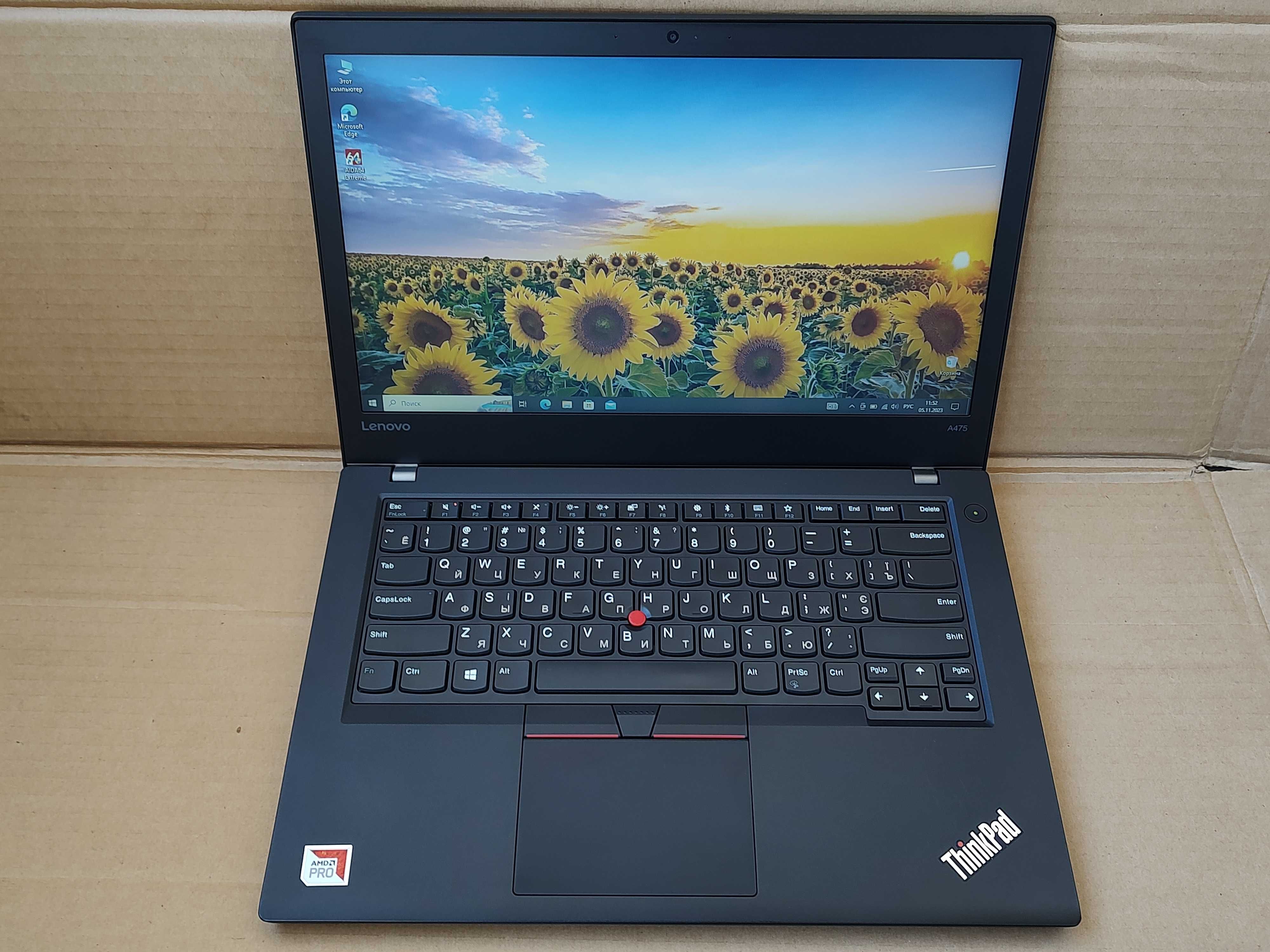 Ноутбук Lenovo ThinkPad A475, AMD PRO A12-8830B, 8GB RAM, 256GB SSD.