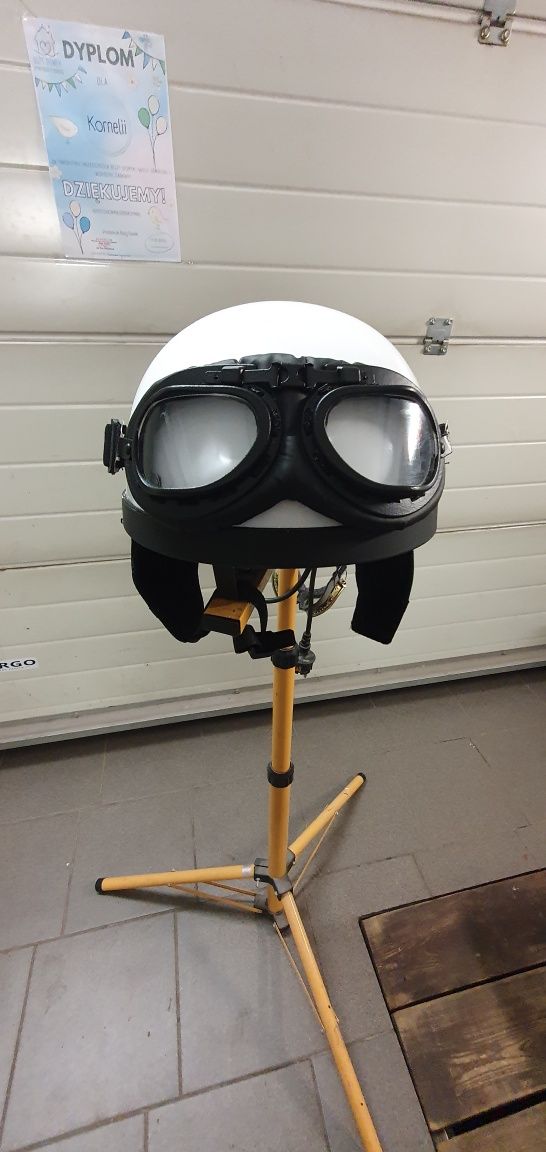 Kask orzeszek prl gogle