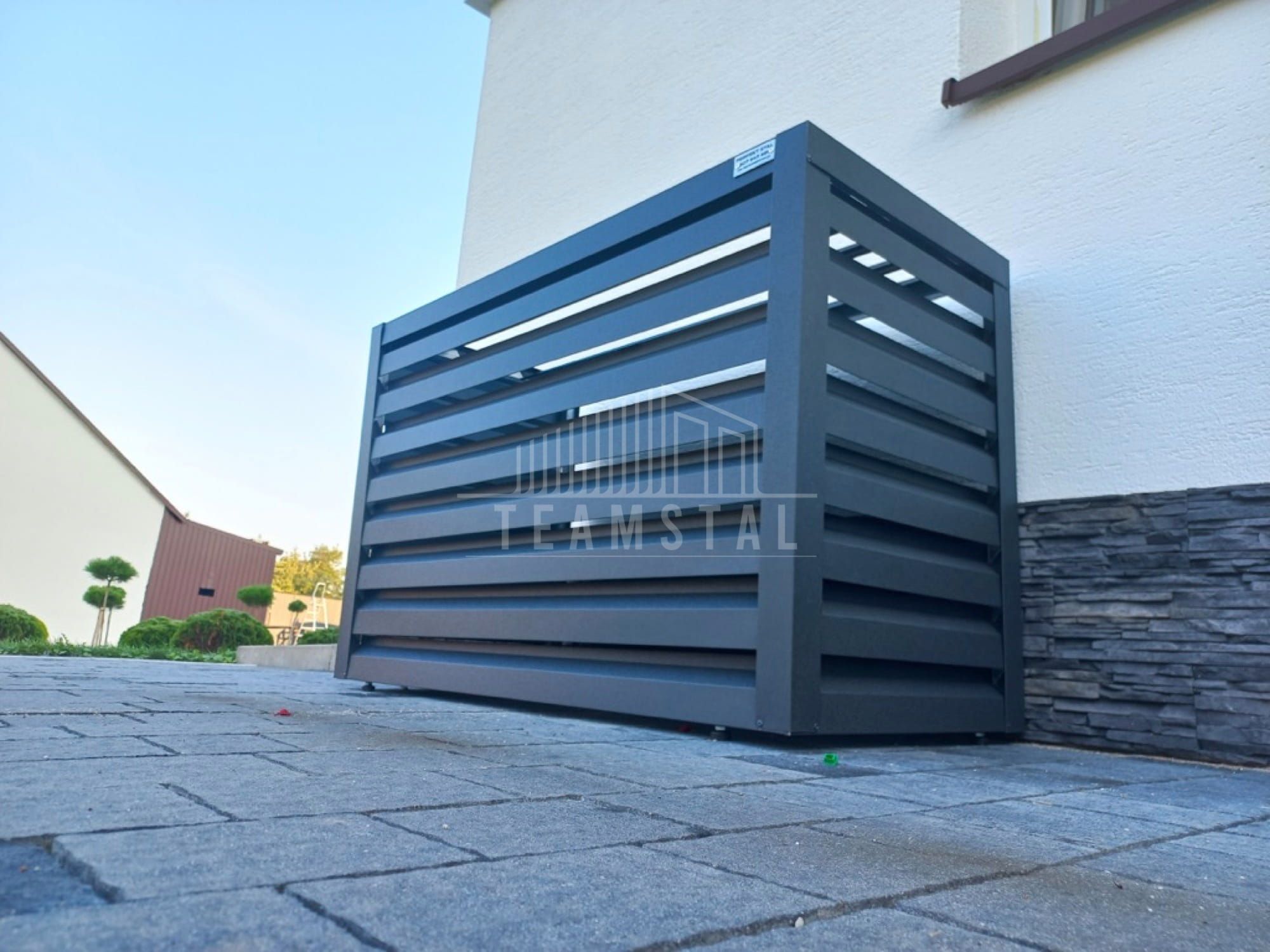 Osłona klimatyzatora - pompy ciepła 100x40x90 cm antracyt TS559