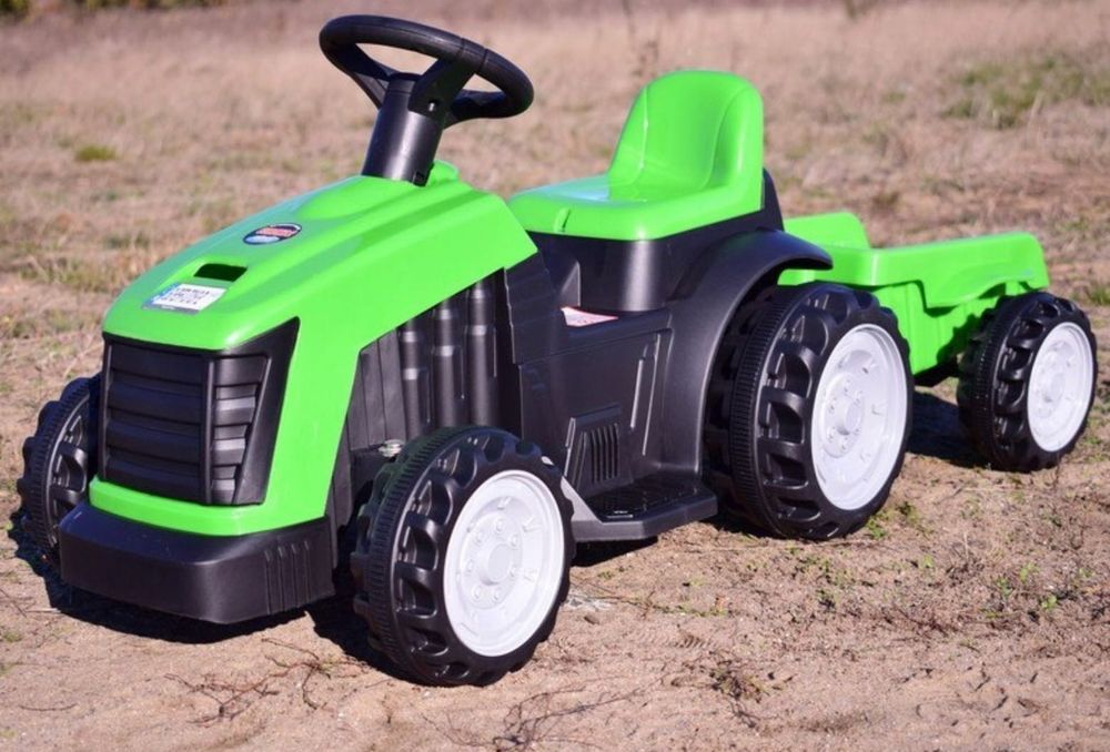 TRAKTOR na akumulator z przyczepką dla dzieci traktorek zestaw do 30kg
