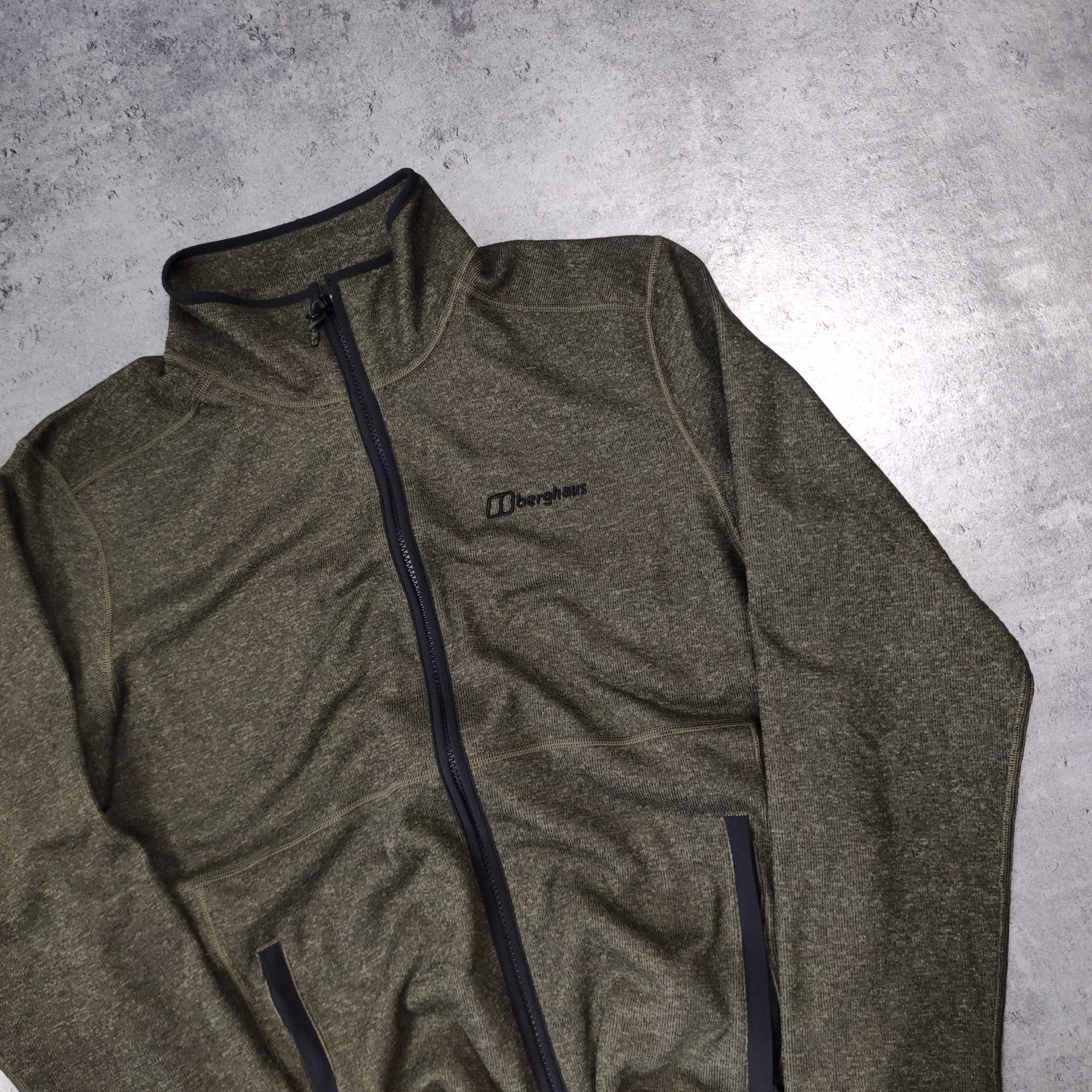 MĘSKA PRO Bluza Rozpinana Polar Thermal Berghaus Khaki Górska Trekking