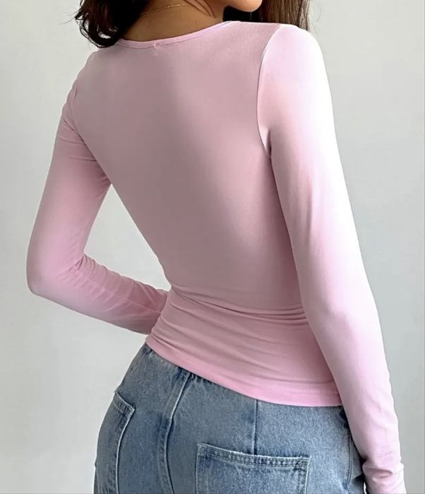 Еластичний лонг ніжно-рожевого кольору