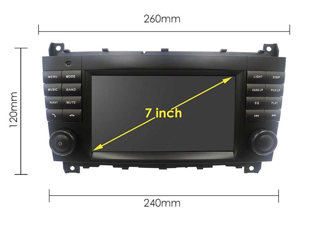 CarPlay Radio RDS WiFi GPS USB DSP Android Mercedes C CLK CL W209 W203
